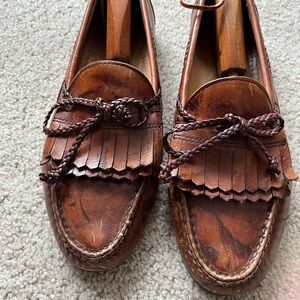 Allen Edmonds Brown Leather Kiltie Tassel Loafers